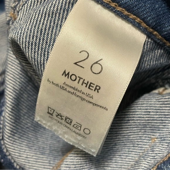 MOTHER x SNACKS! Women's The Lunch Line Sneak Fray Wide Leg Jeans Yummy Sz 26 - Picture 8 of 12